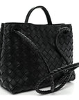 Nappa Intrecciato Small Andiamo Shoulder Bag Black