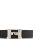 Swift Epsom 24mm Constance H Belt 65 Black Orange