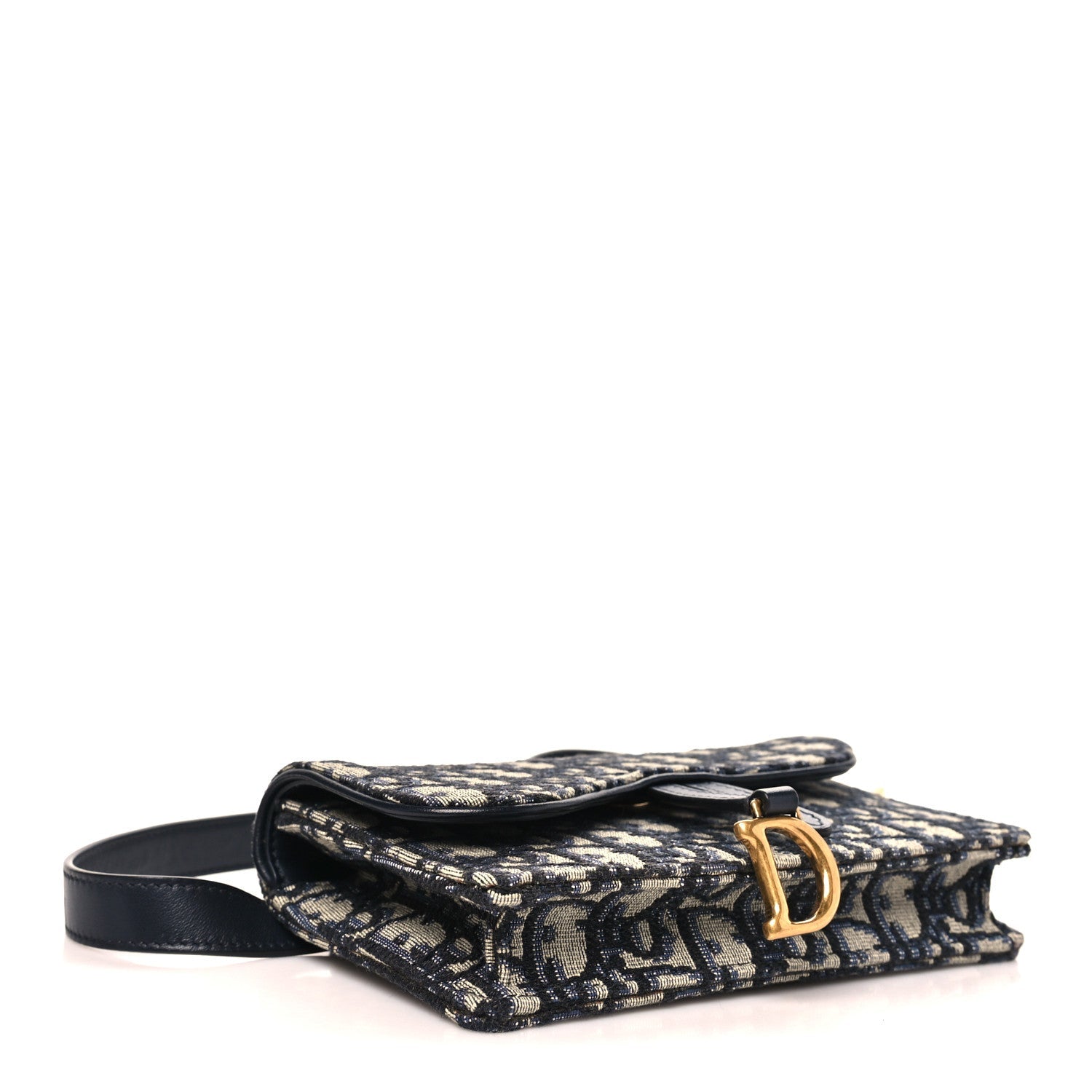 Oblique Saddle Belt Bag Blue