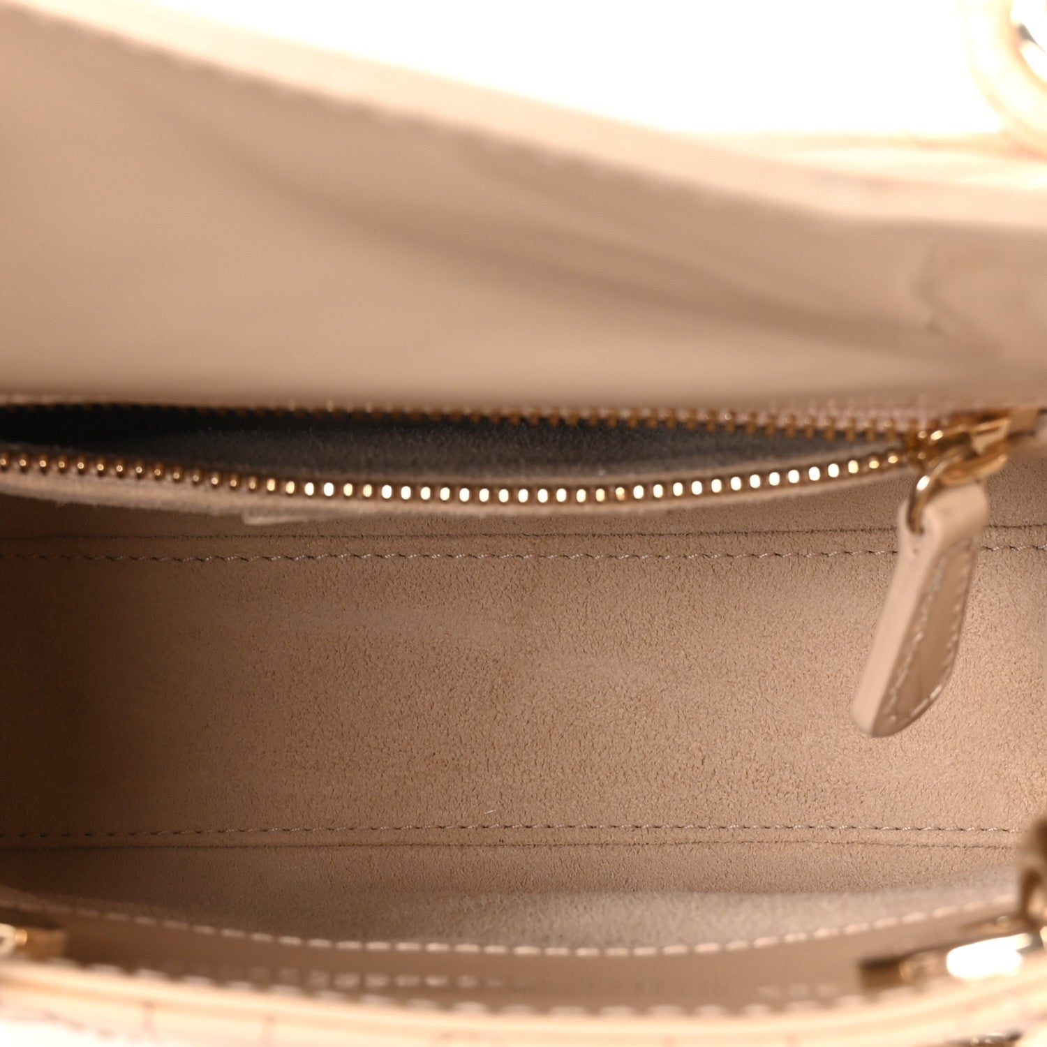 Patent Cannage Mini Lady D1OR Beige