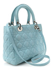 Lambskin Cannage Medium Lady D1OR Light Blue