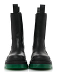 Calfskin The Tire Chelsea Boots 35 Black Green
