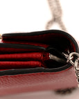 Calfskin Mini Dionysus Chain Wallet Hibiscus Red