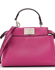 Nappa Micro Peekaboo Iconic Satchel Magenta