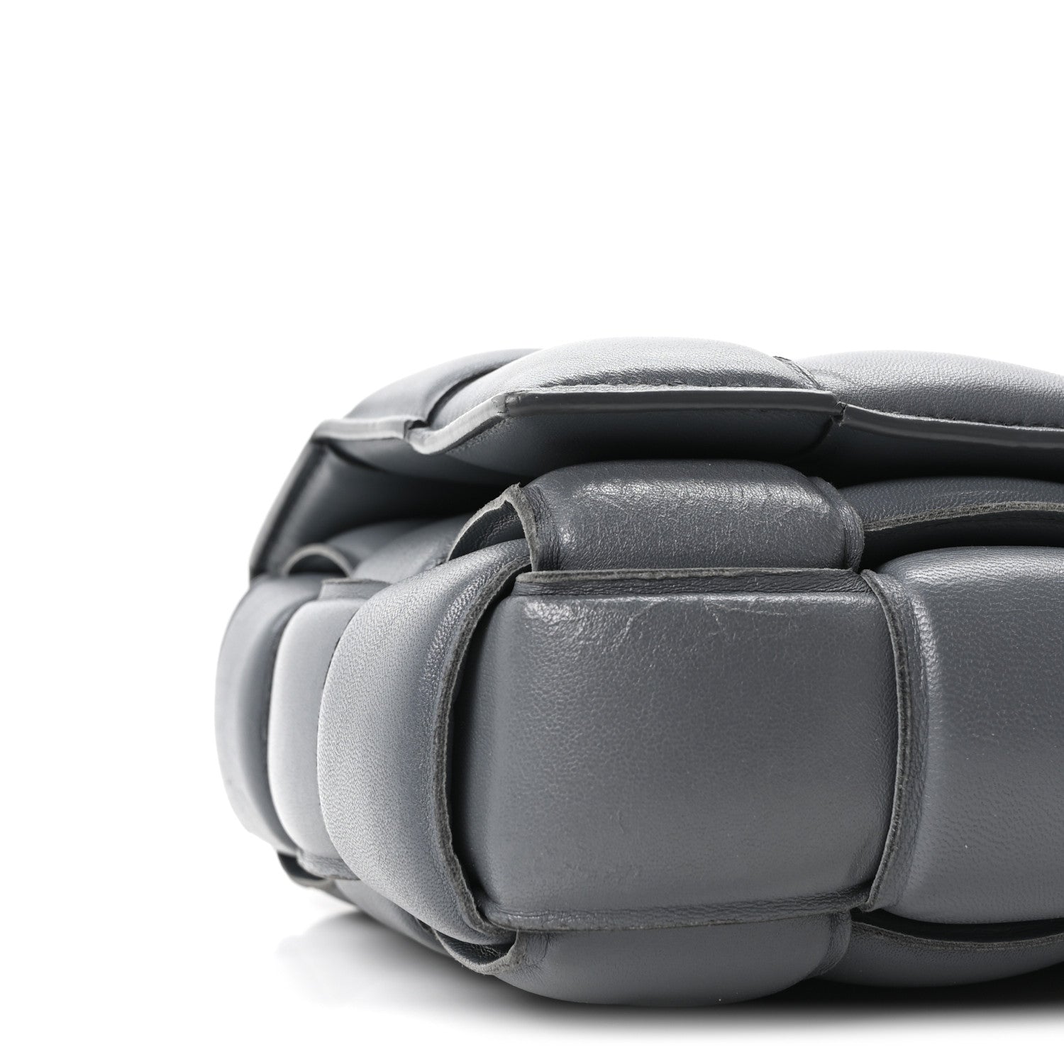 Nappa Maxi Intreccio Padded Cassette Crossbody Bag Thunder