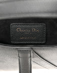 Grained Calfskin Mini Saddle Bag Black