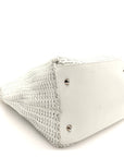 Lambskin Woven D1OR Tote White