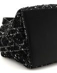 Calfskin Tweed Cannage Medium Toujours Black White