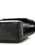 Lambskin Chevron Quilted Medium Double Flap Black