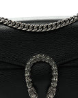 Pebbled Calfskin Small Dionysus Shoulder Bag Black