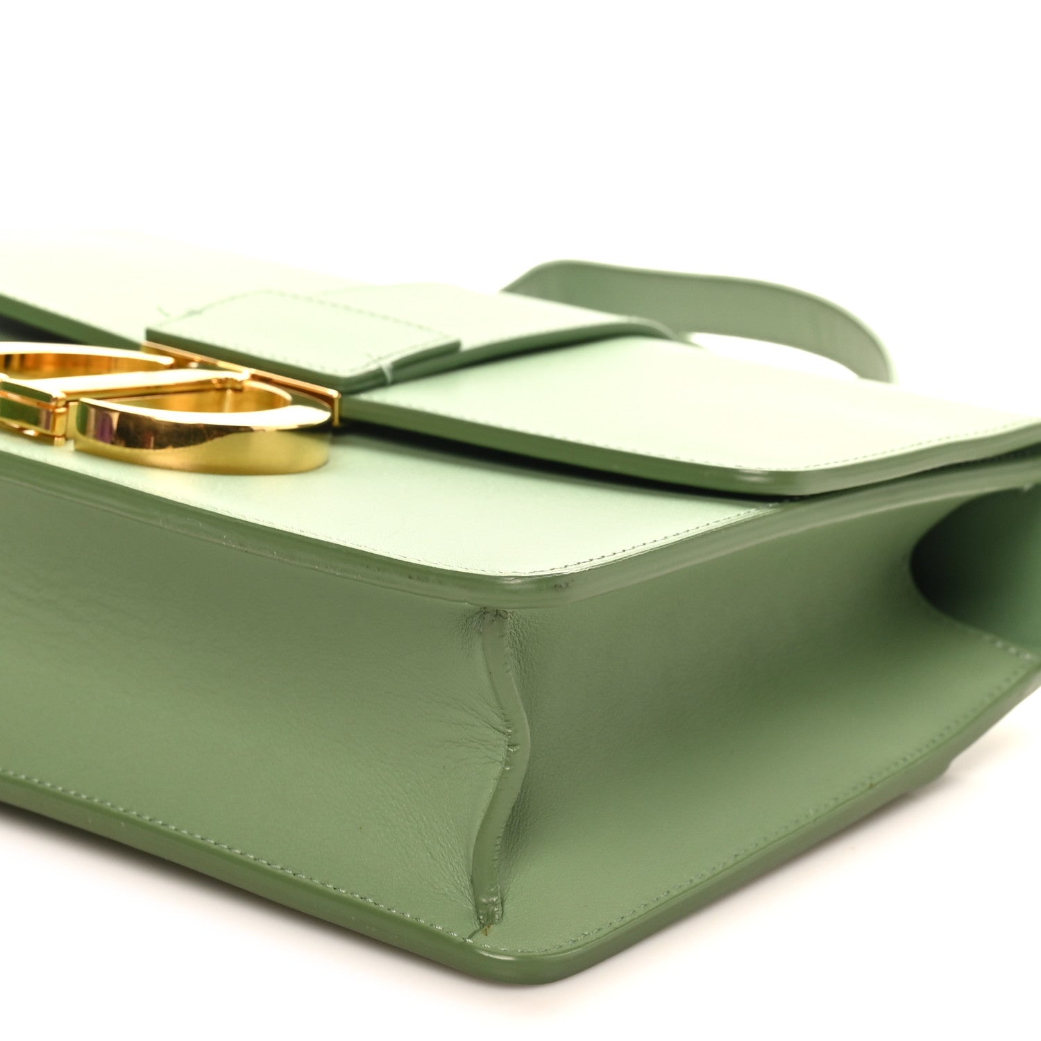 Smooth Calfskin 30 Montaigne Flap Bag Mint Green