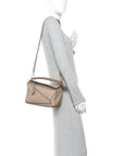 Grained Calfskin Small Puzzle Bag Sand Mink