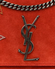 Suede Star Medium Classic Monogram Kate Satchel Berry Red
