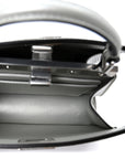 Iridescent Crystal Vitello Laminato Suede FF Petite Peekaboo I SEE U Satchel Cappuccino