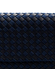 Denim Nappa Intrecciato Padded Messenger Abyss Indigo