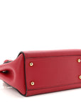 Soft Grain Calfskin Small Buckle Tote Parade Red