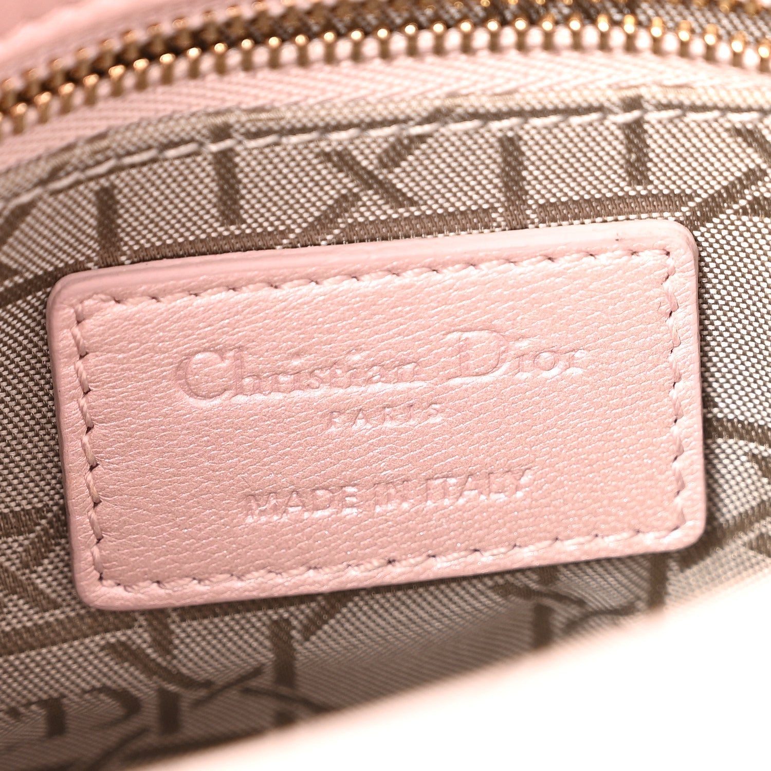 Metallic Lambskin Cannage Mini Lady D1OR Lotus