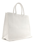 Calfskin Large Surrealism Book Tote Ivory