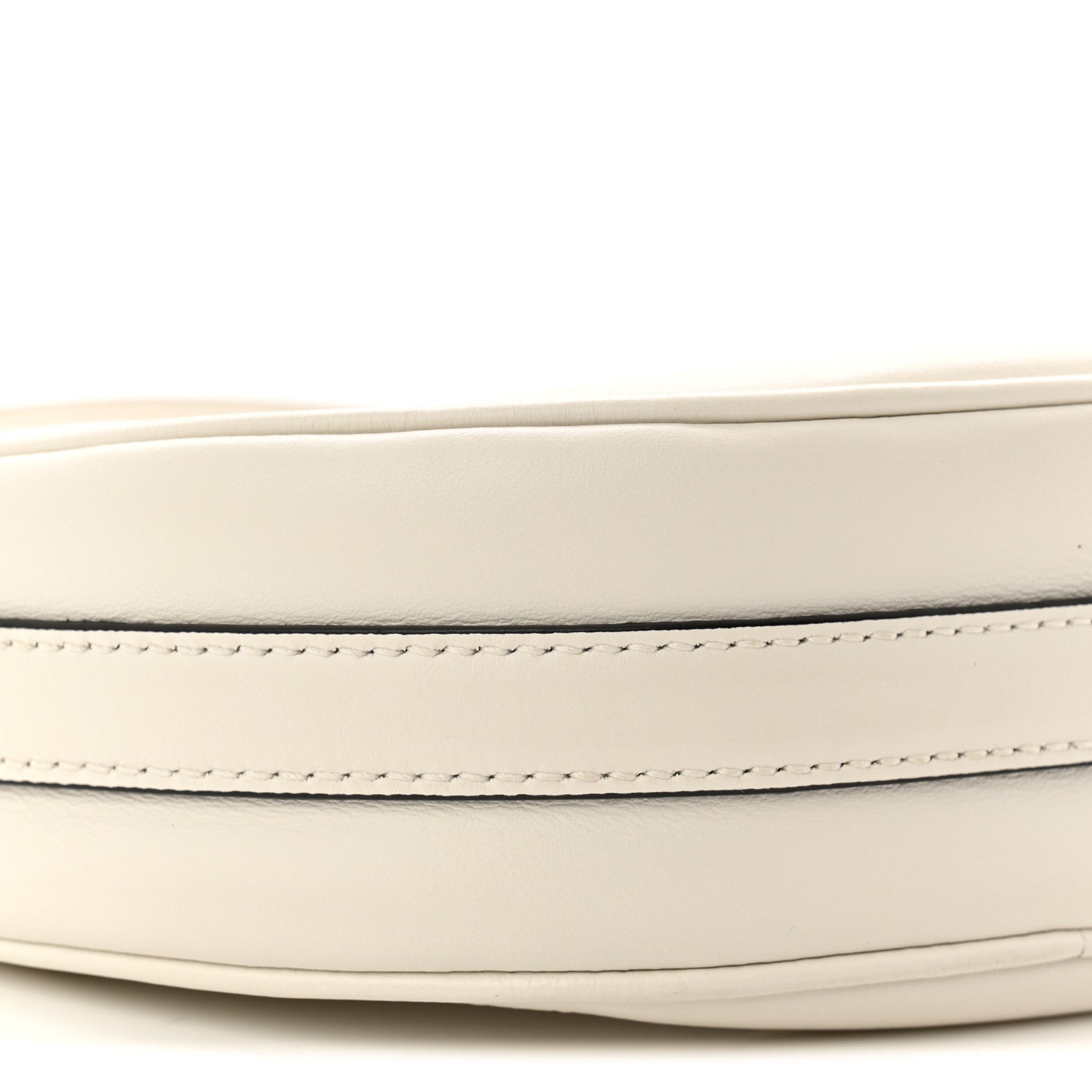 Soft Calfskin Small Arque Shoulder Bag White