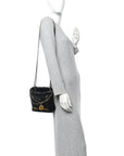Shiny Calfskin Quilted Mini CHNL 22 Black
