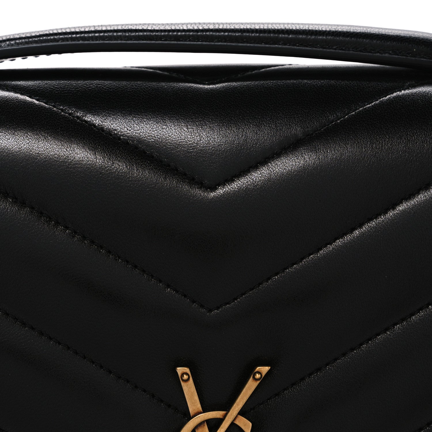 Lambskin Chevron Quilted Large LouLou Black