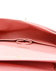 Caviar Quilted Medium Double Flap Pink
