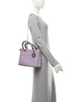 Lambskin Cannage Medium Lady D1OR Purple