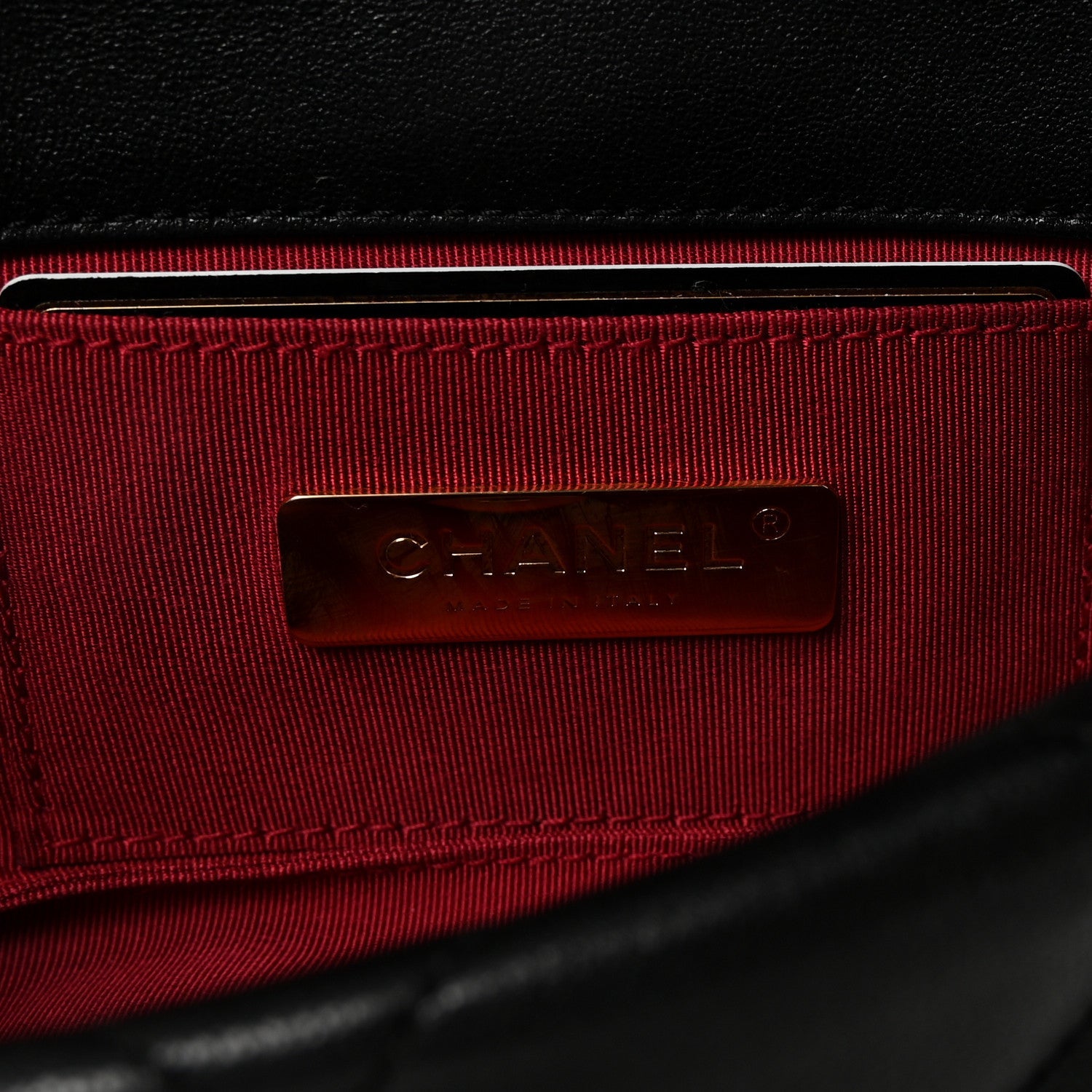 Goatskin Quilted CHNL 19 Waist Bag Black