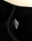 Brushed Calfskin Cleo Adjustable Strap Shoulder Bag White