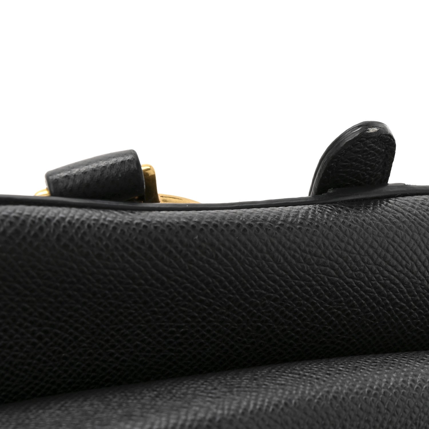 Grained Calfskin Saddle Bag Black