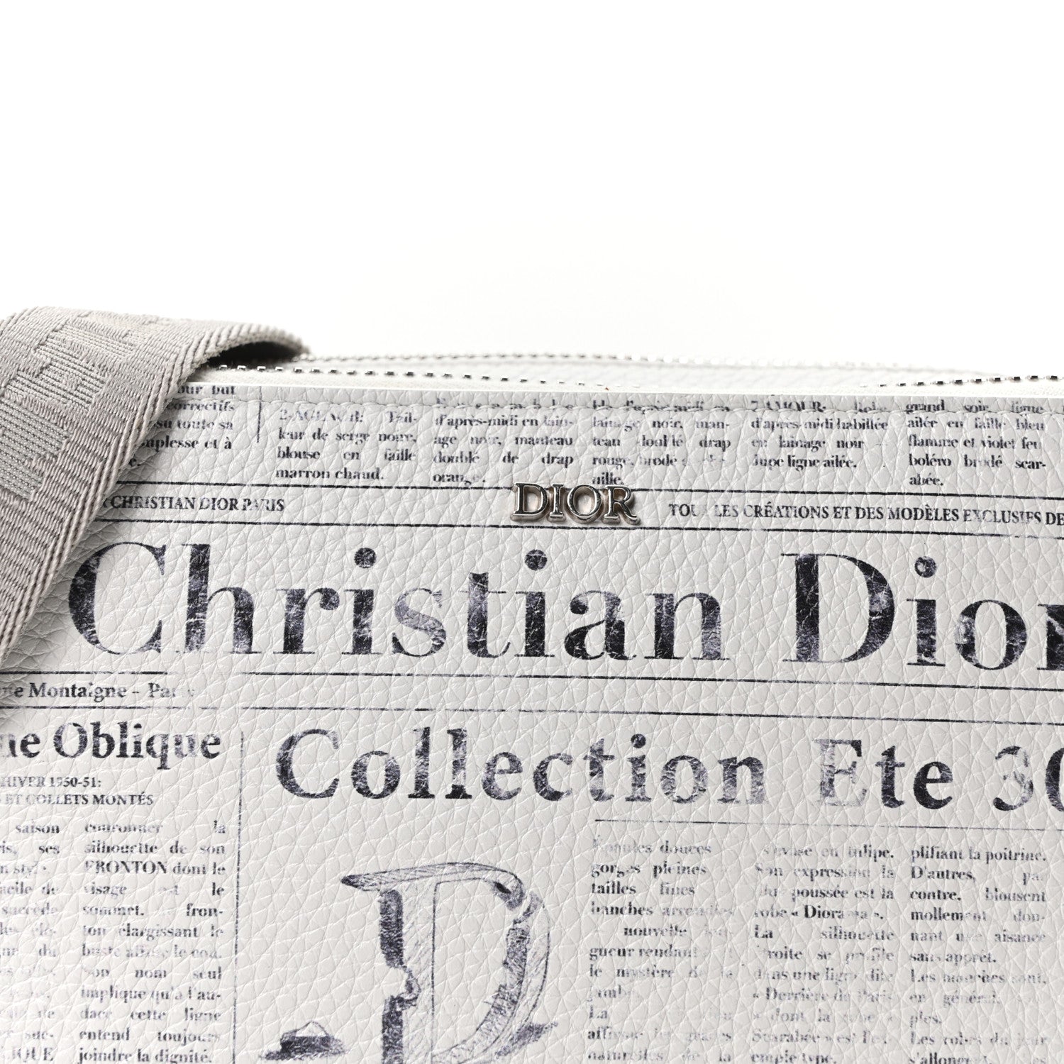 X DANIEL ARSHAM Grained Calfskin Newspaper Messenger White