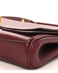 Smooth Calfskin Small Bel Air Clutch On Strap Dark Burgundy