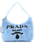 Terry Cloth Mini Re-Edition 2000 Bag Celeste Black