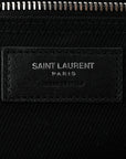 Linen Calfskin Rive Gauche Tote Black