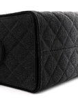Washed Denim Quilted Medium CHNL 25 Handbag Black
