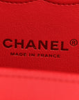 Caviar Quilted Medium Double Flap Red