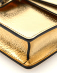 Metallic Calfskin Super Mini Dionysus Shoulder Bag Gold
