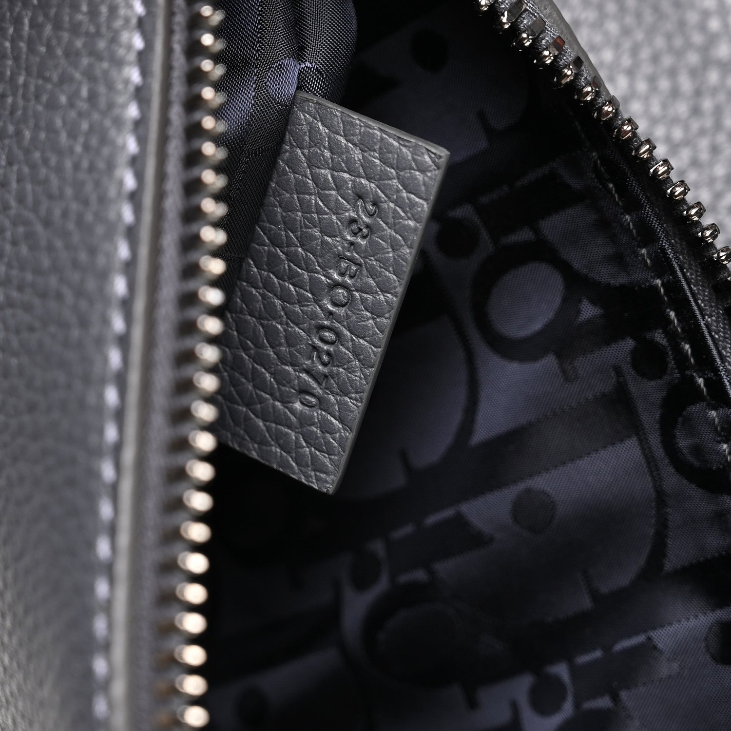 Calfskin Atelier Signature Print Mens Saddle Bag Grey