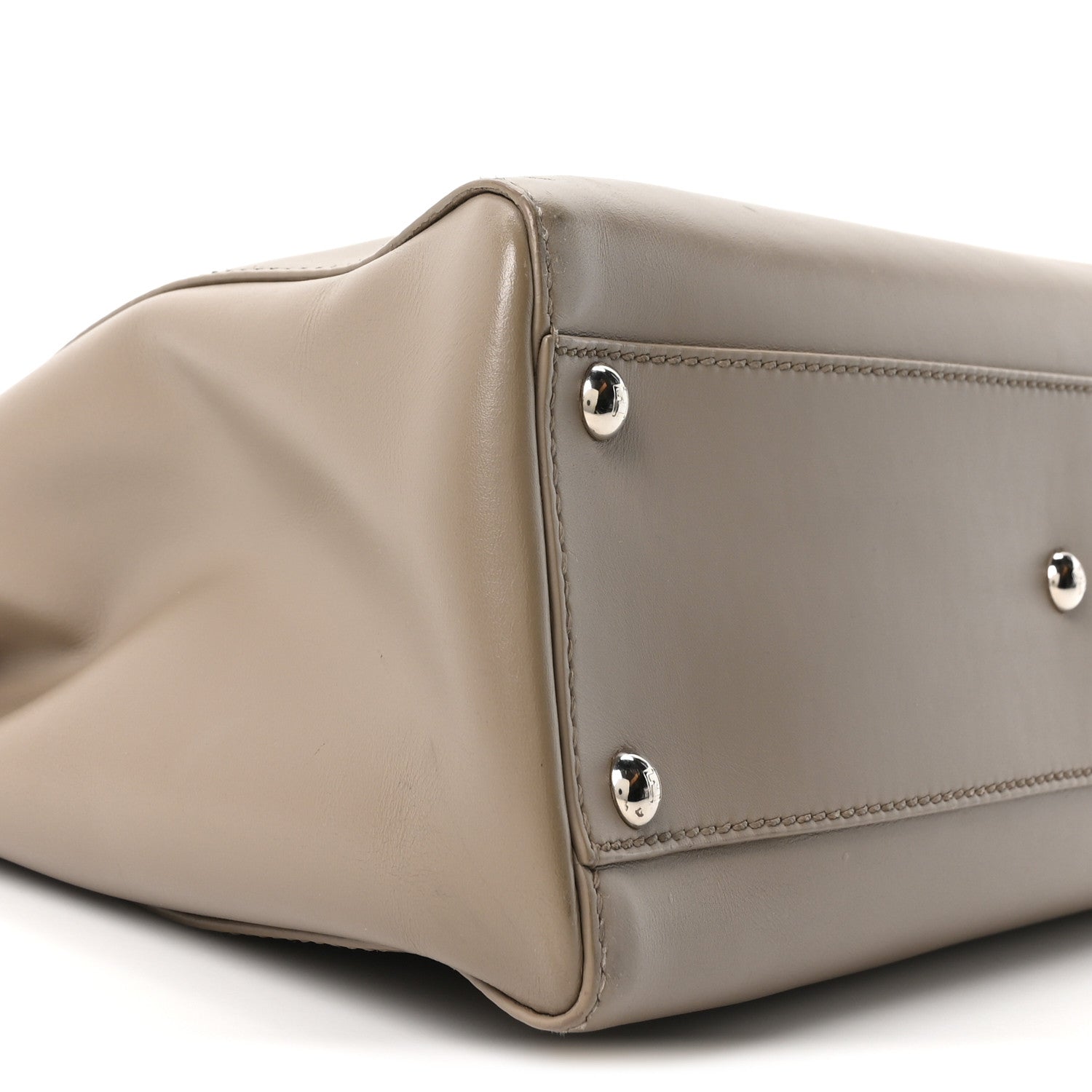 Vitello Morgan Shiny Nappa Medium Peekaboo Iconic Satchel Tortora