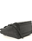 Calfskin Crocodile Embossed Nano Belt Bag Grey