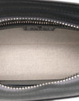 GG Supreme Monogram Textured Dollar Calfskin Web Small Ophidia Shoulder Bag  Grey Black Graphite Grey
