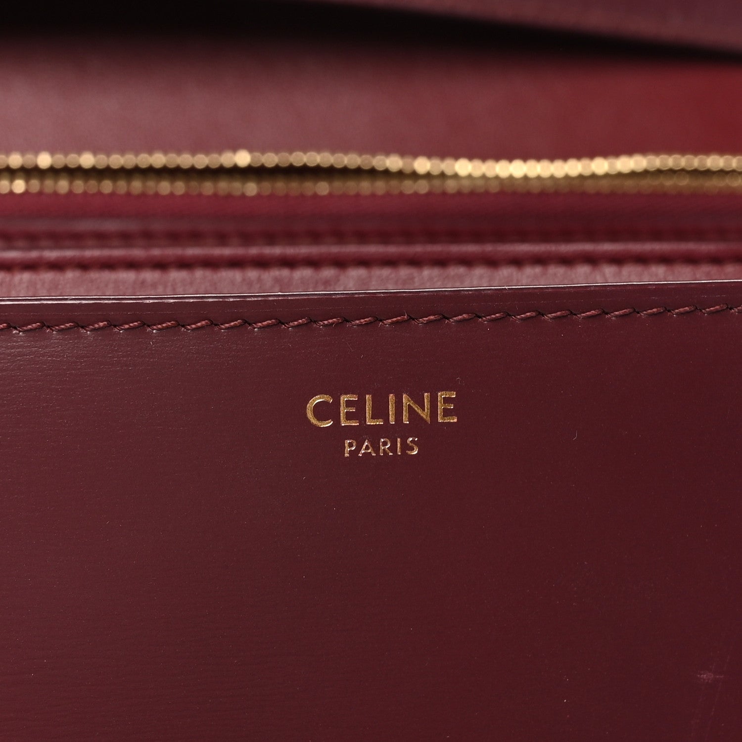 Box Calfskin Medium Classic Box Flap Bag Burgundy