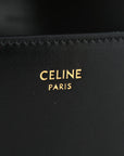 Shiny Calfskin Triomphe Margo Wallet on Chain Black