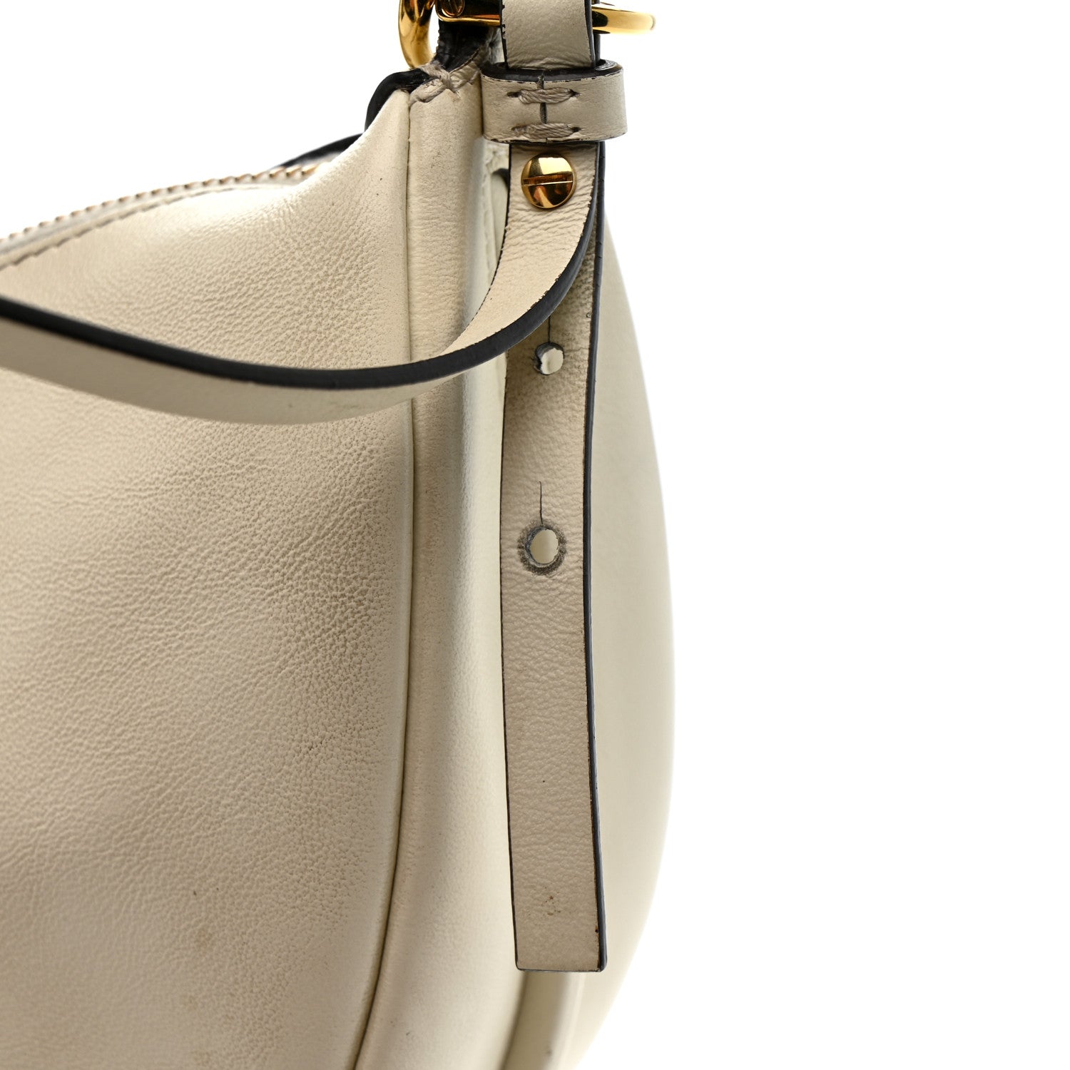Vitello Grace Matte Mini FNDIgraphy Hobo Bag White Ice