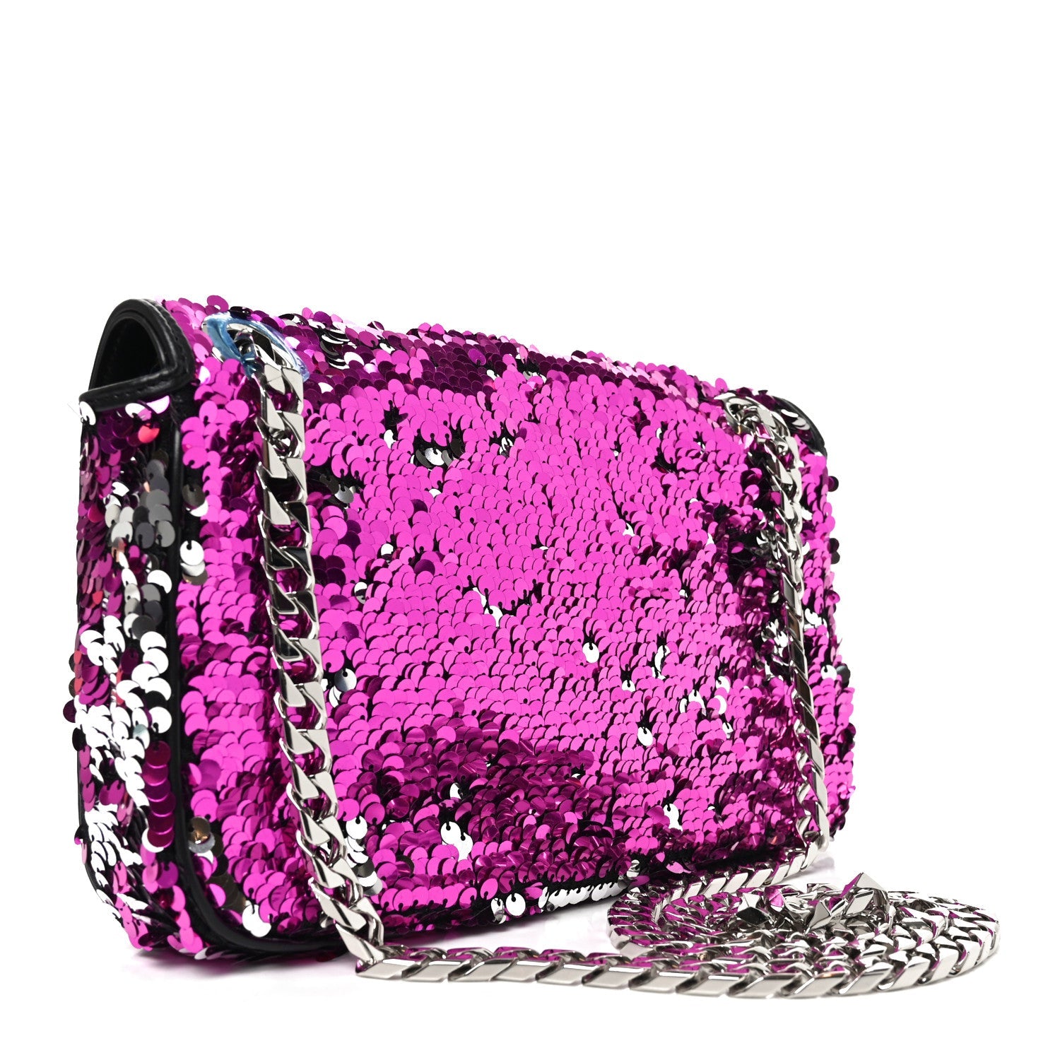 Sequin DG 3.5 Shoulder Bag Fuxia Argento