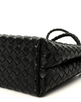 Nappa Intrecciato Medium Andiamo Shoulder Bag Black