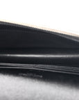 Grain De Poudre Matelasse Chevron Monogram Envelope Chain Wallet Black