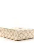 Triomphe Canvas Calfskin Mini Vertical Cabas White