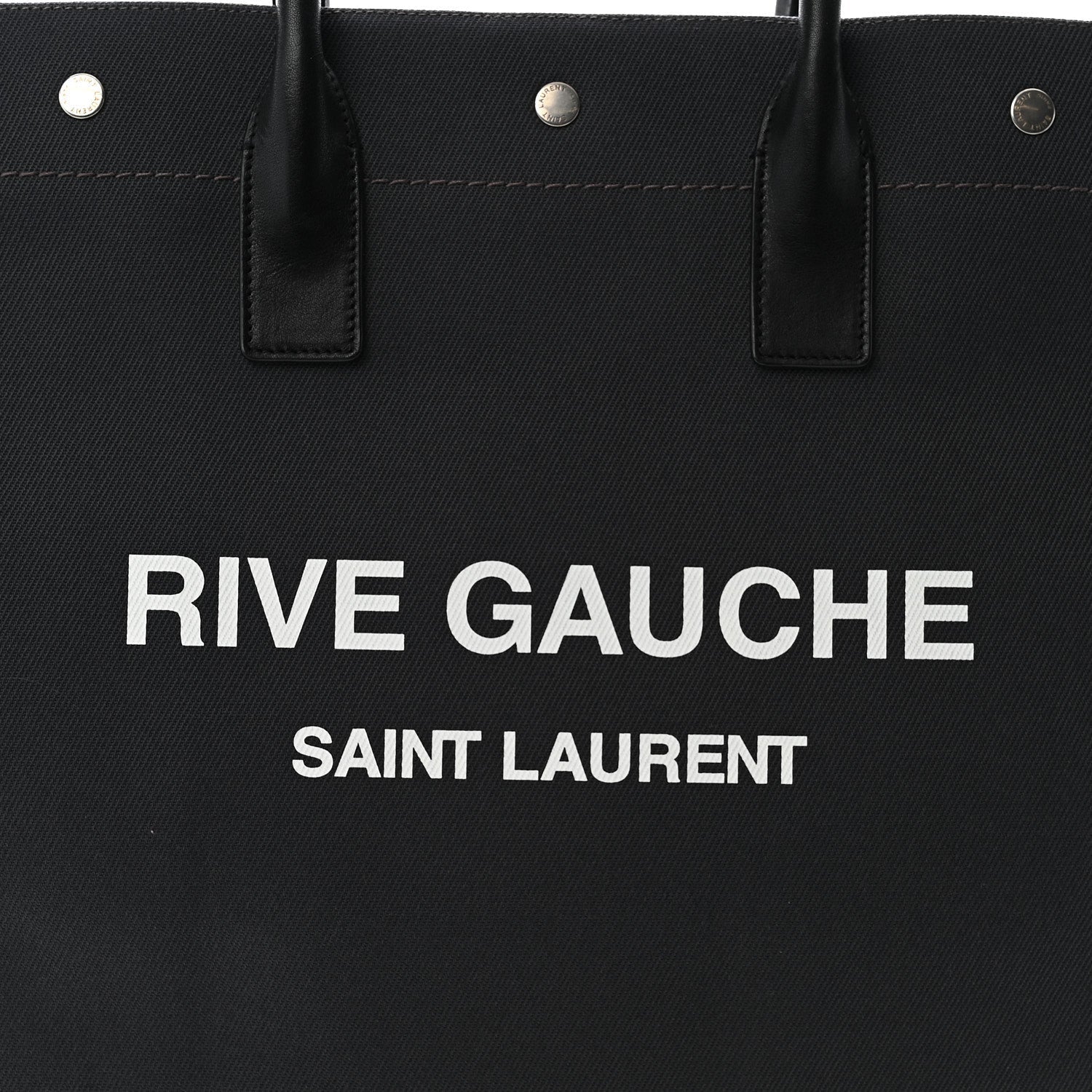 Linen Calfskin Rive Gauche North South Tote Grey