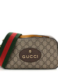 GG Supreme Monogram Web Neo Vintage Shoulder Bag Beige New Acero Crop